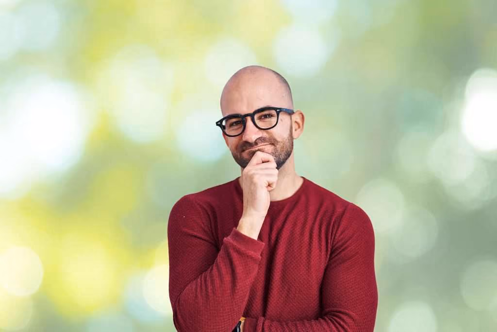 Man considering scalp micropigmentation for hair loss.